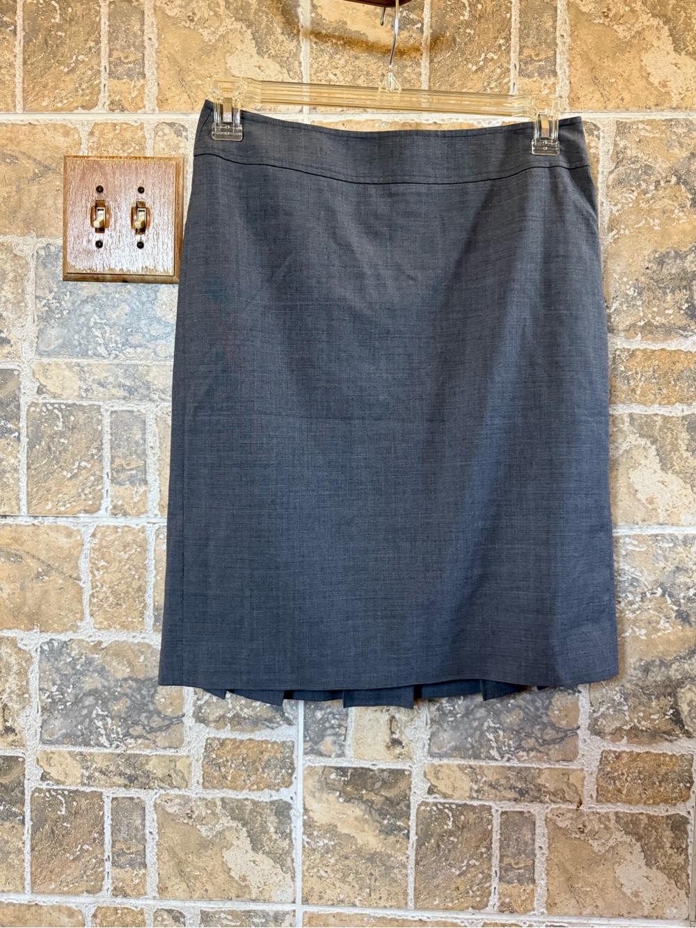 Ann Taylor Charcoal Gray Wool Pencil Skirt Size 6P